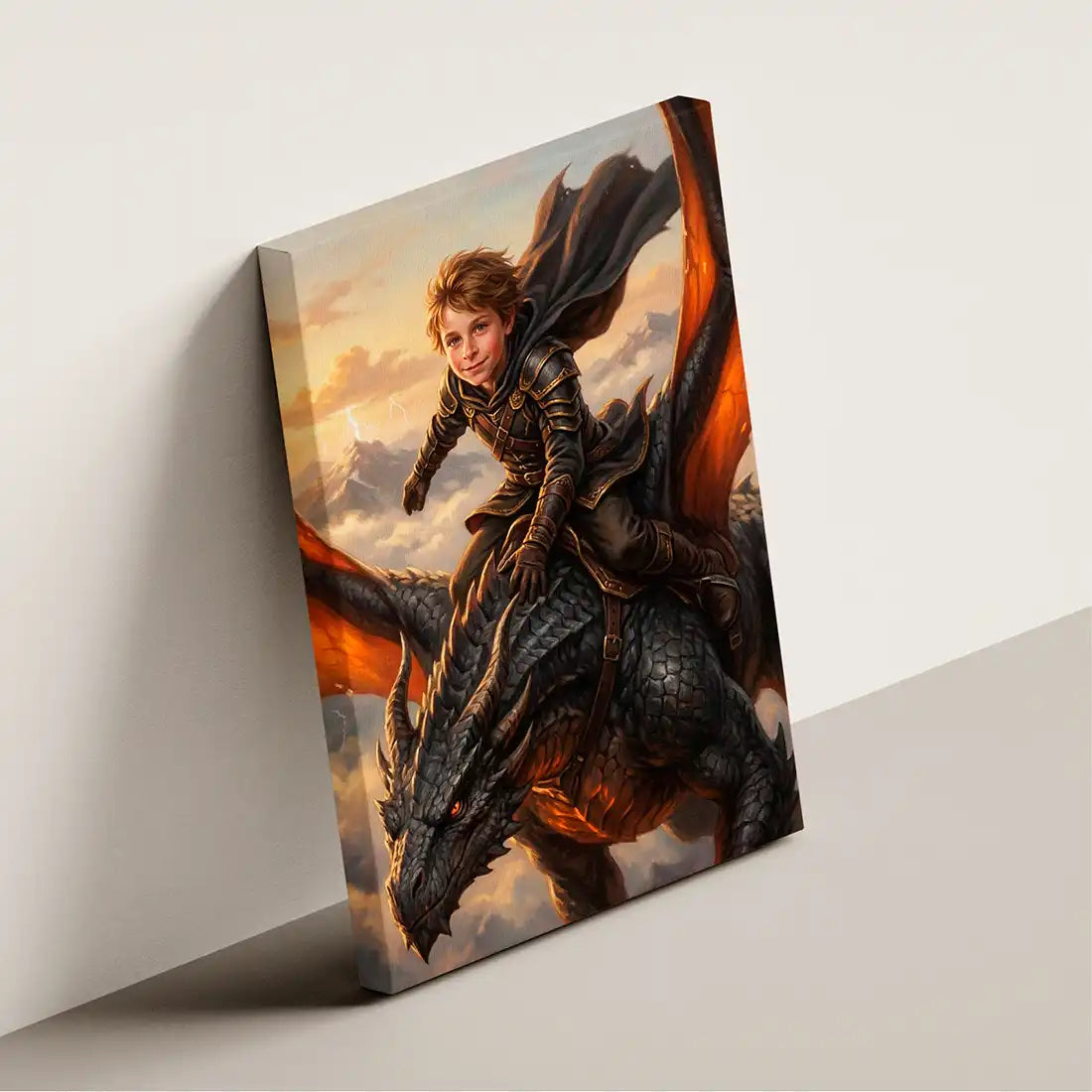 Mountain Dragon Rider - Personalized Portrait
