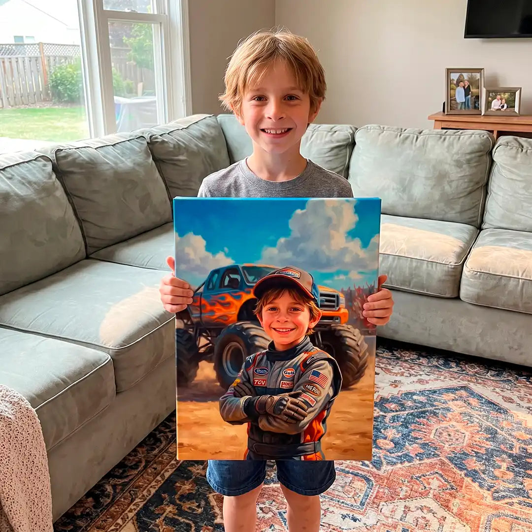 Monster Truck Driver - Personalized Portrait