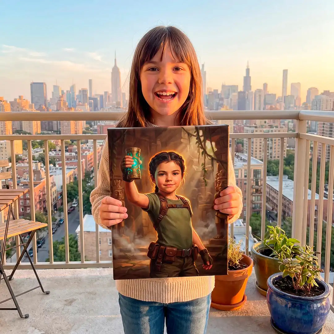 Temple Explorer (Girl) - Personalized Portrait