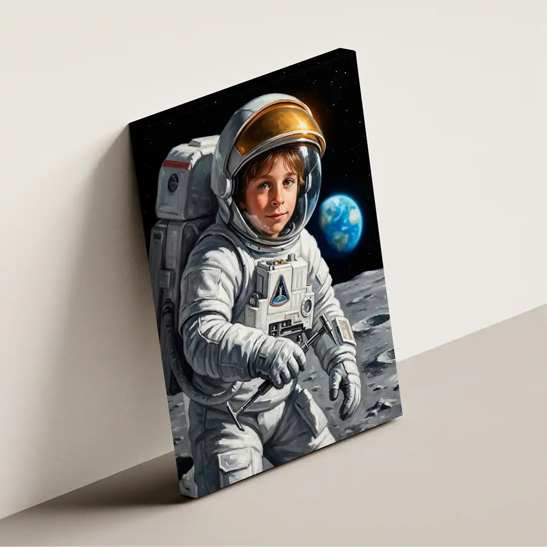 Moon Astronaut (Boy) - Personalized Portrait