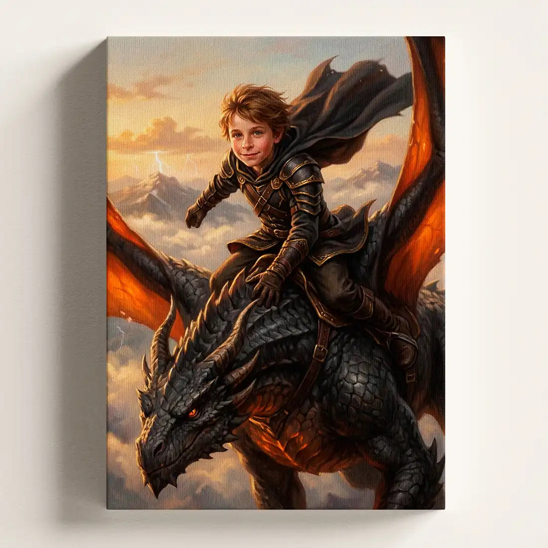 Mountain Dragon Rider - Personalized Portrait