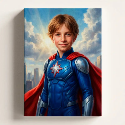 Superhero Boy - Personalized Portrait