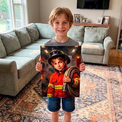 Junior Firefighter - Personalized Portrait