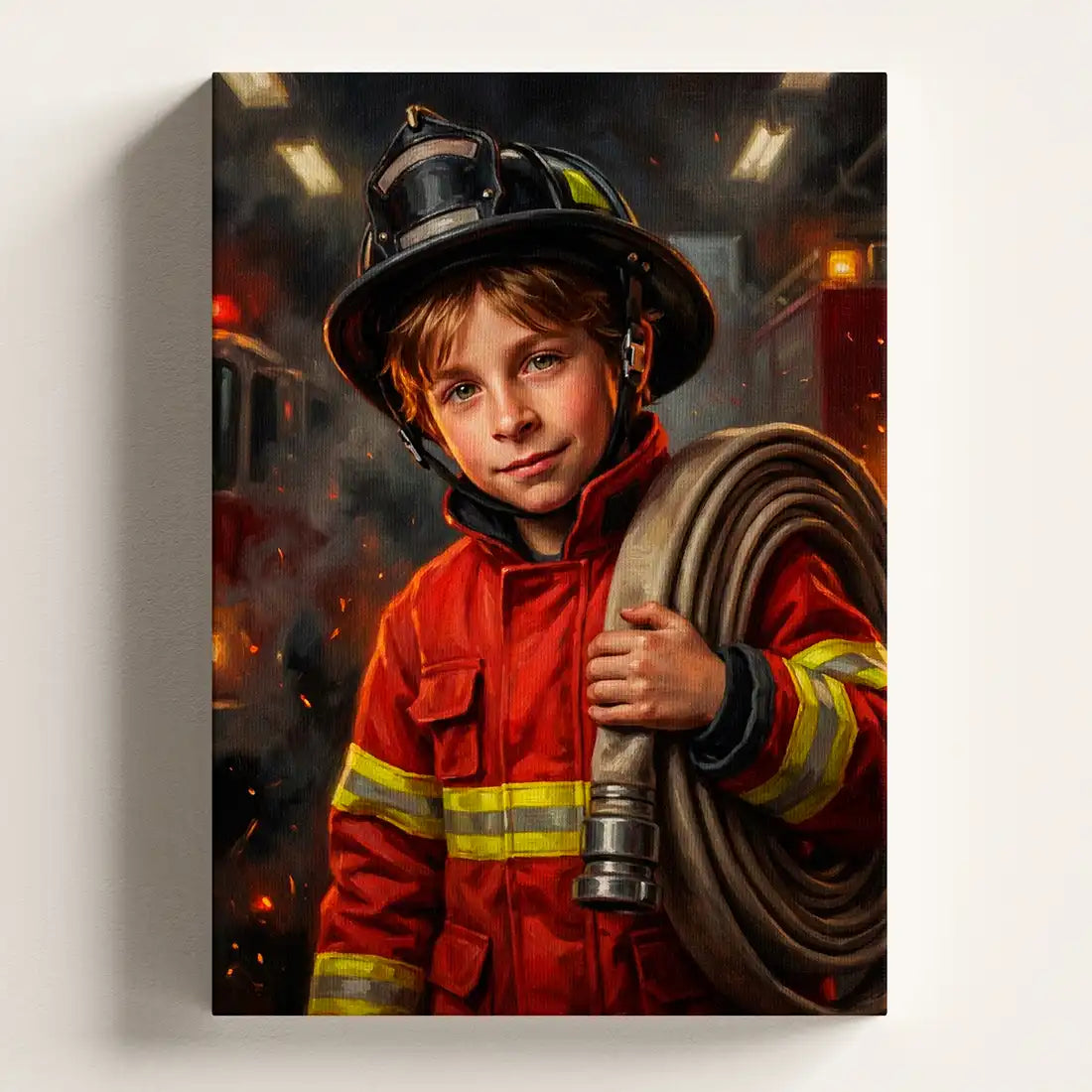 Junior Firefighter - Personalized Portrait