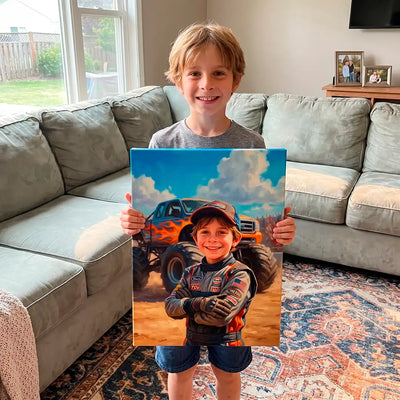 Monster Truck Driver - Personalized Portrait