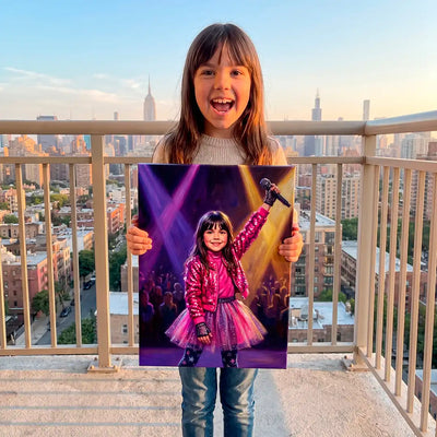 Popstar Singer - Personalized Portrait
