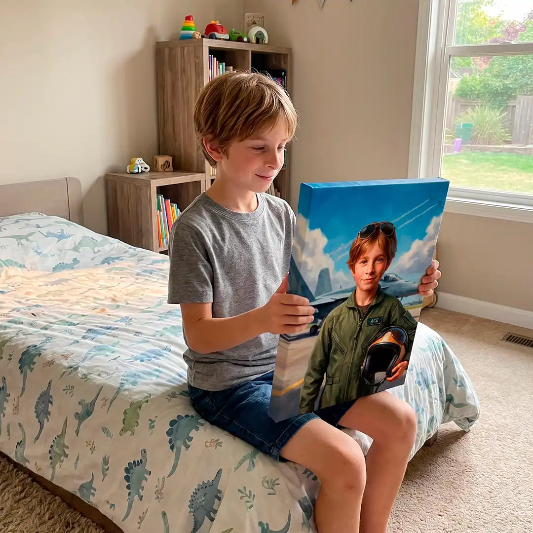 Fighter Pilot - Personalized Portrait