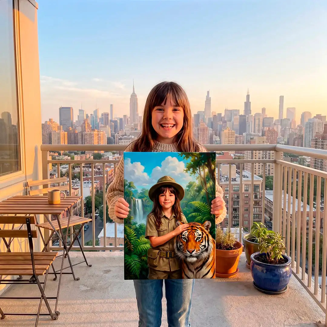 Tiger Keeper (Girl) - Personalized Portrait