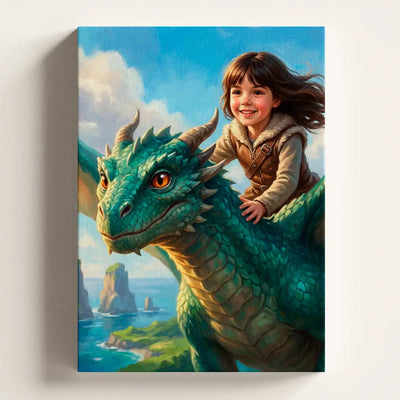 Dragon Rider (Girl) - Personalized Portrait