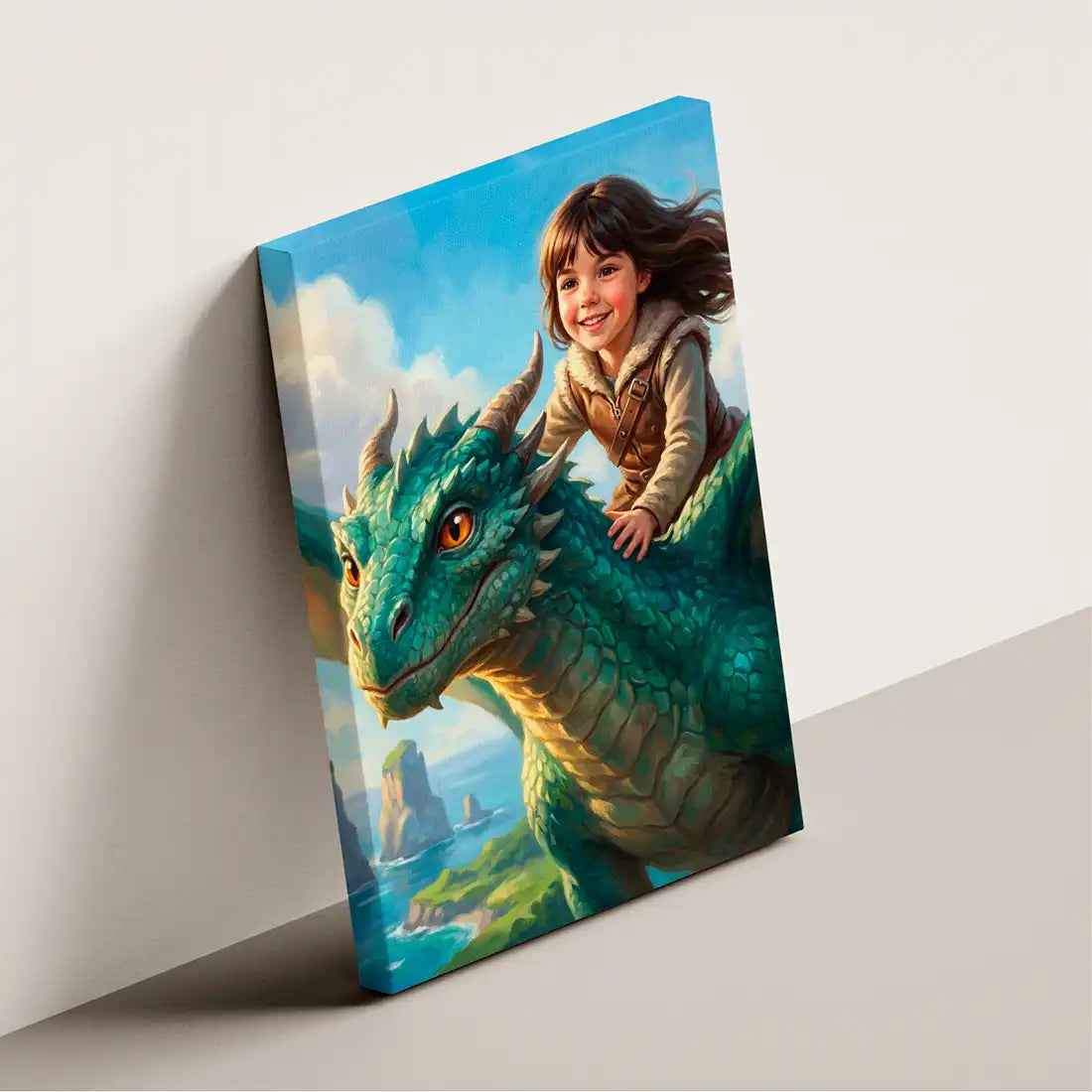 Dragon Rider (Girl) - Personalized Portrait