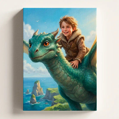 Dragon Rider (Boy) - Personalized Portrait
