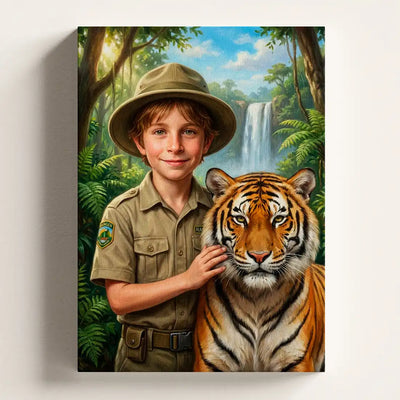 Tiger Keeper (Boy) - Personalized Portrait