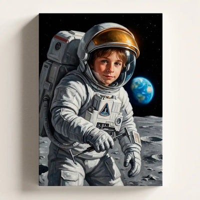 Moon Astronaut (Boy) - Personalized Portrait